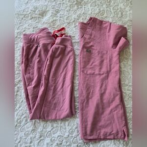 Blush Pink Figs Scrubs Set XS